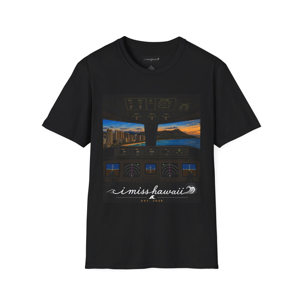 I Miss Hawaii - Cockpit View - Black T-Shirt
