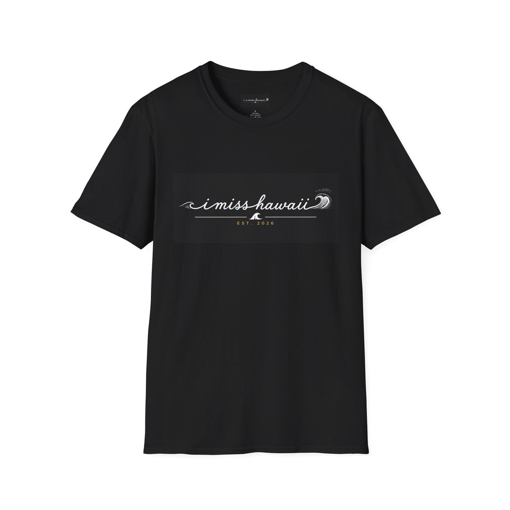I Miss Hawaii - Black T-Shirt - Retro Lei Greeting