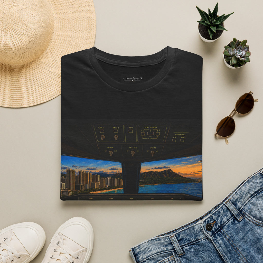 I Miss Hawaii - Cockpit View - Black T-Shirt