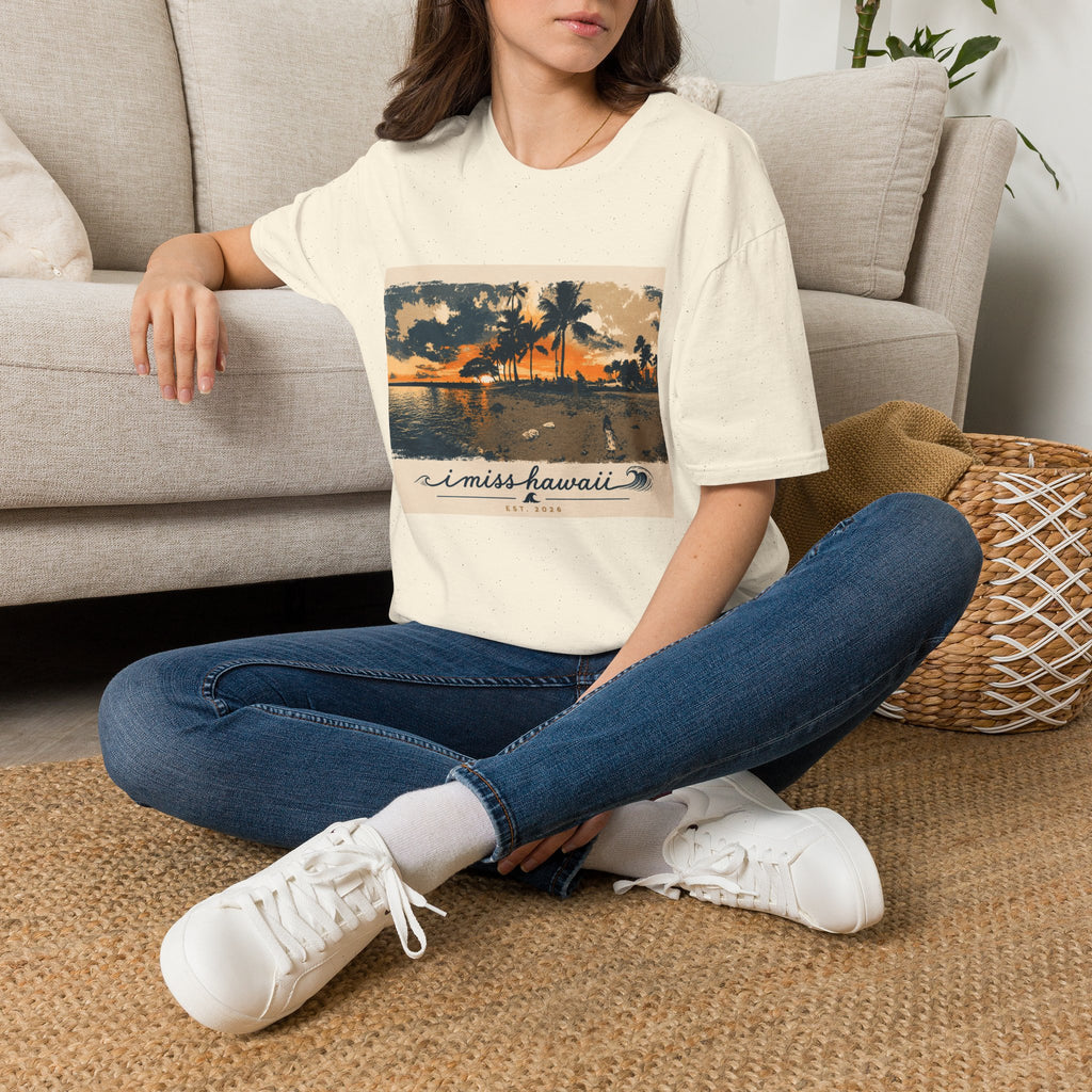 I Miss Hawaii - Dukes Beach Sunset - Natural T-Shirt