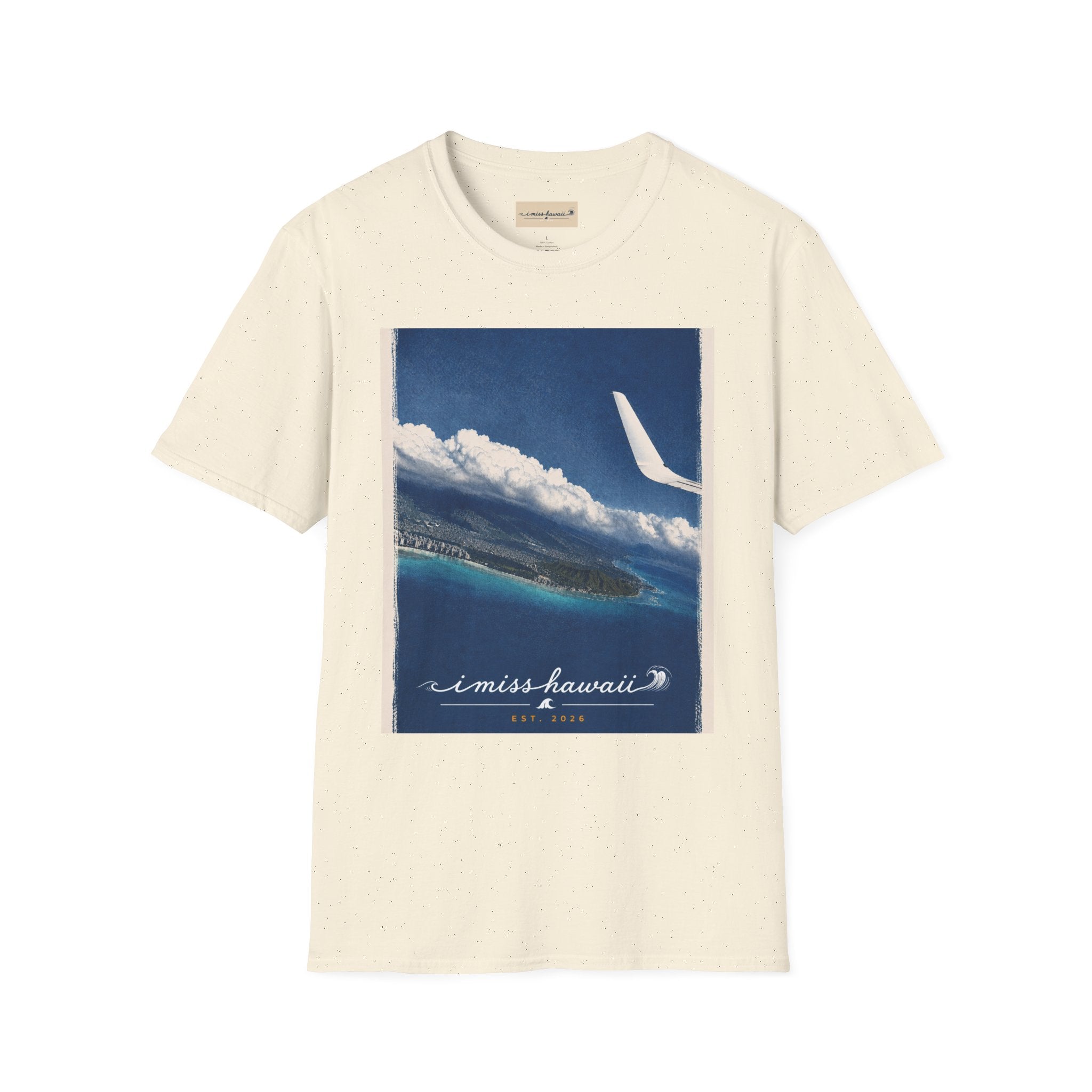 I Miss Hawaii - Waikiki Aerial View - Natural T-Shirt