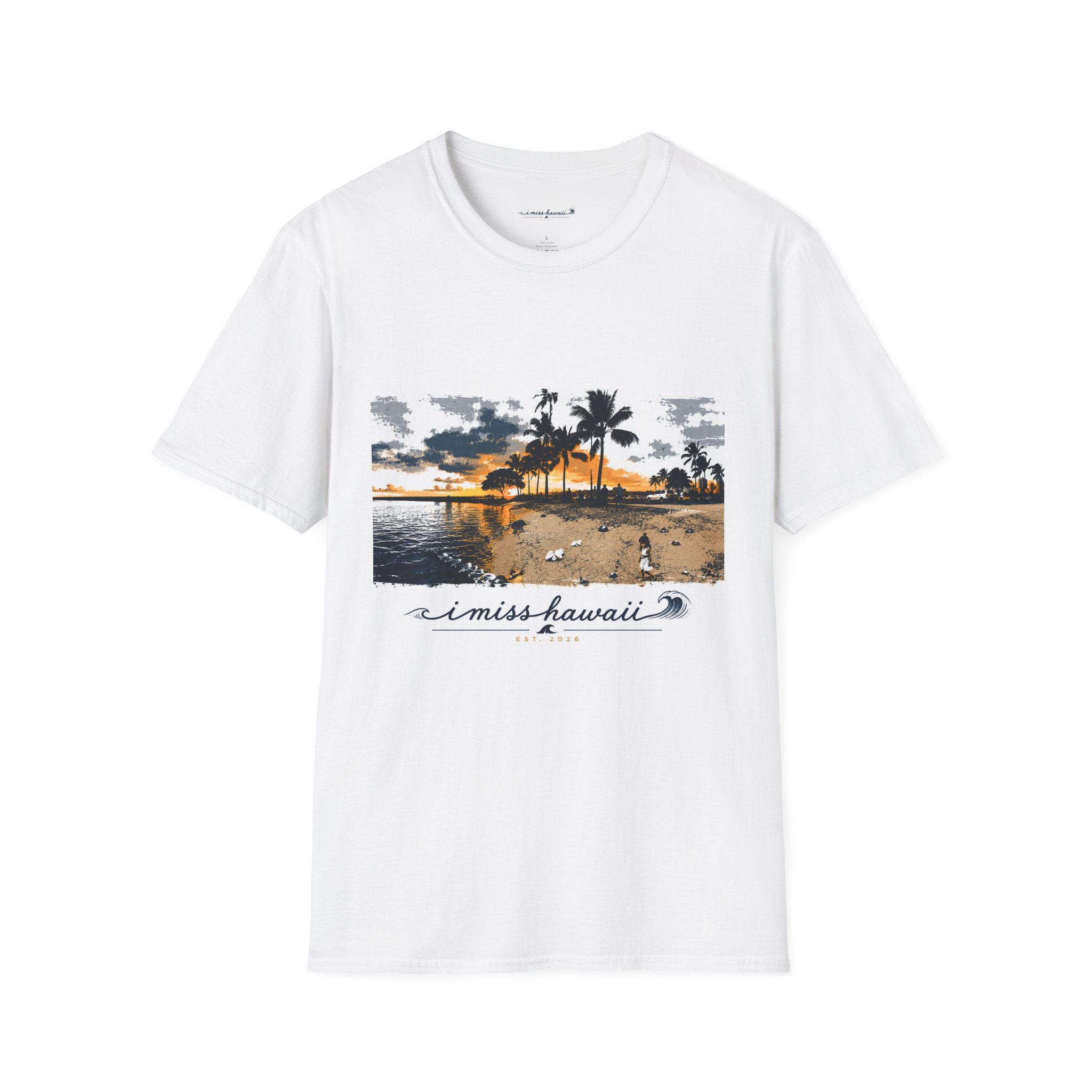 I Miss Hawaii - Dukes Beach Sunset - White T-Shirt