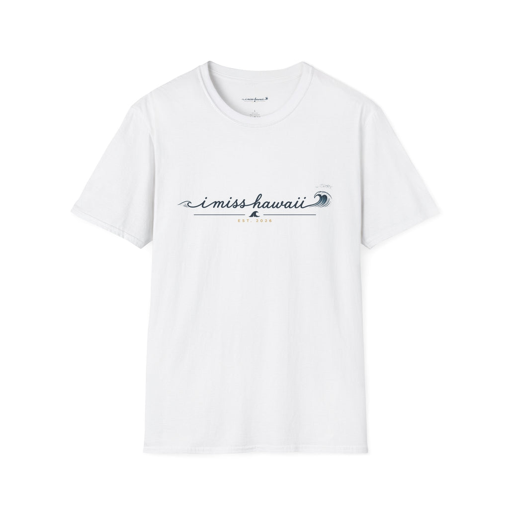 I Miss Hawaii - White T-Shirt - Retro Lei Greeting