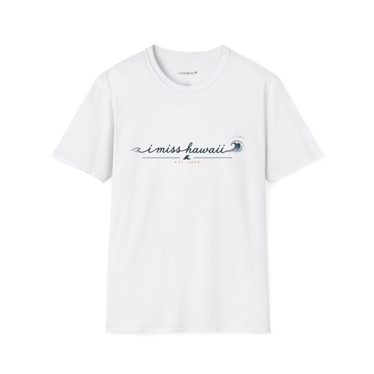 I Miss Hawaii - White T-Shirt - Retro Lei Greeting